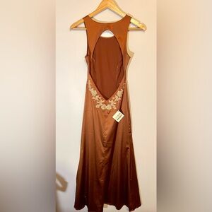 La Perla satin dress with cut out back